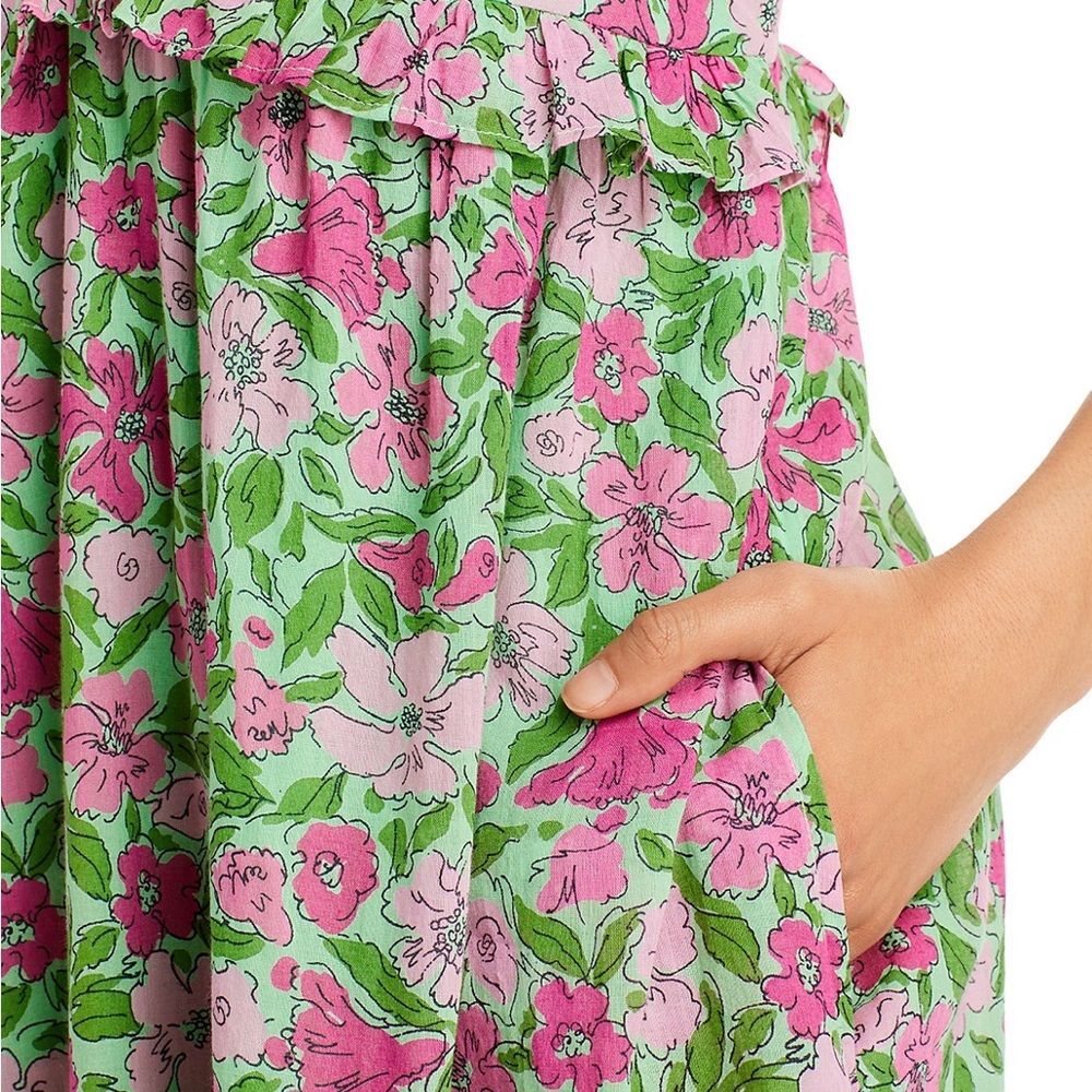 Banjanan Constance Floral Print Ruffled Dress, Patina, NWT, Size S - Picture 8 of 11